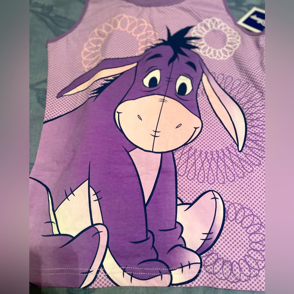 Disney Purple Eeyore Pajama Tank Top
